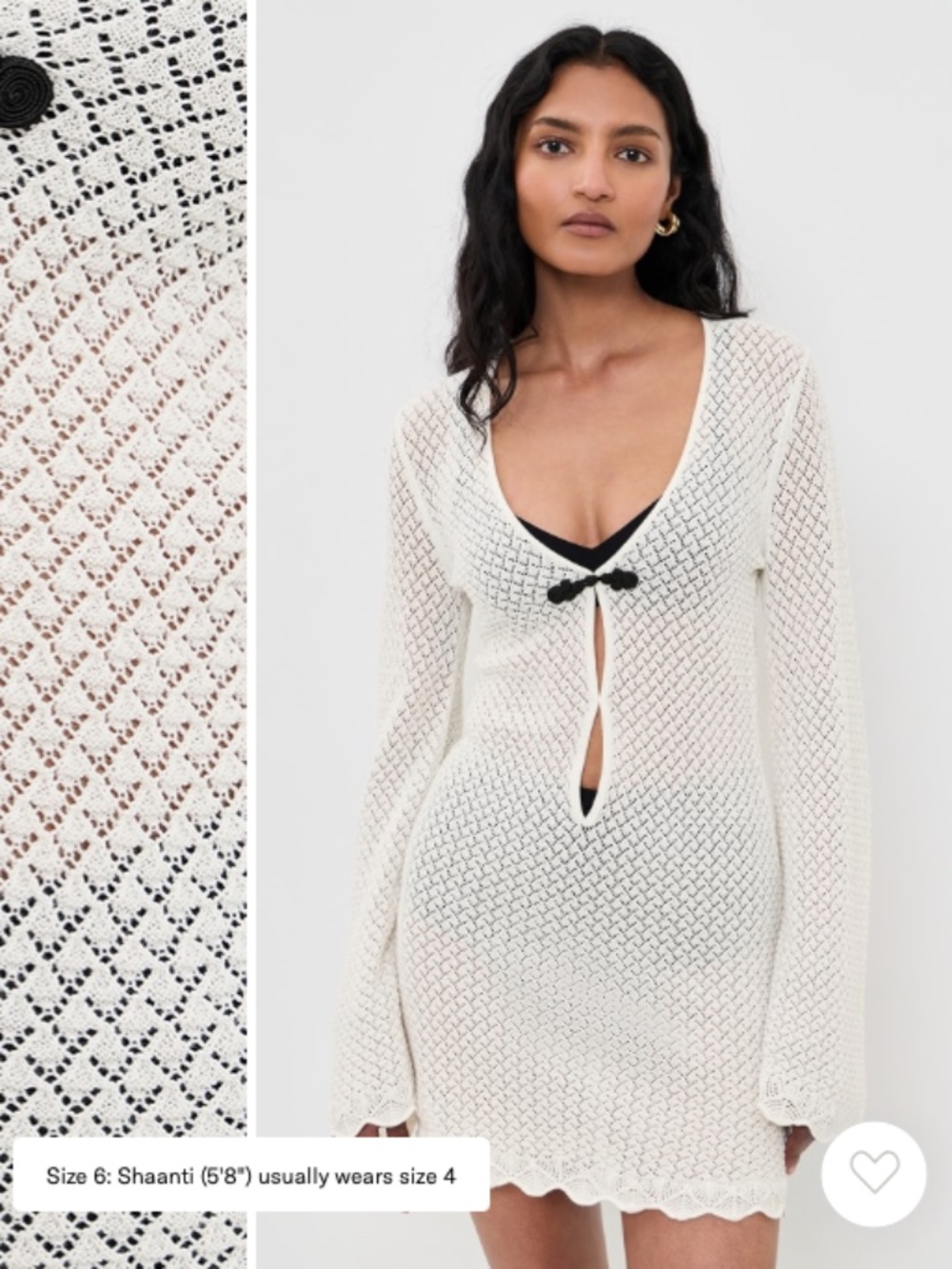 BNWT THE GARMENT Off-White V-Neck Minidress